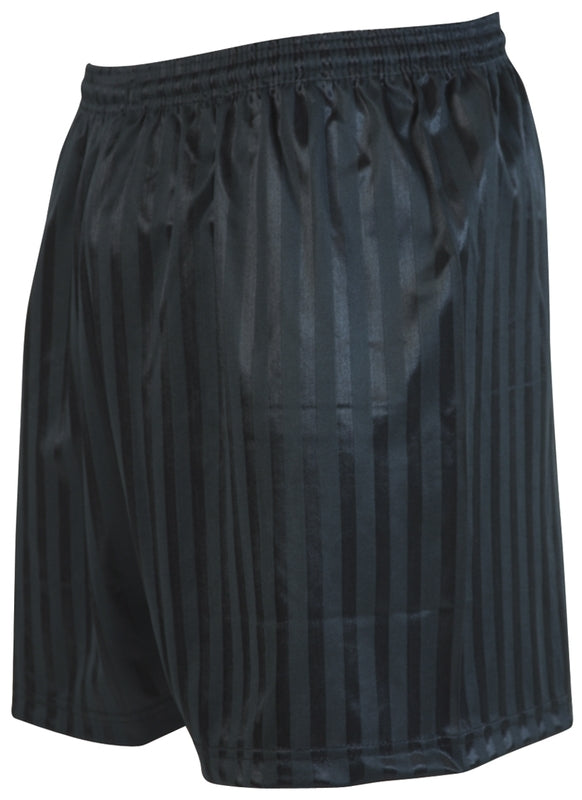 Precision Striped Continental Football Shorts Adult - Black 38"-40" (XL)