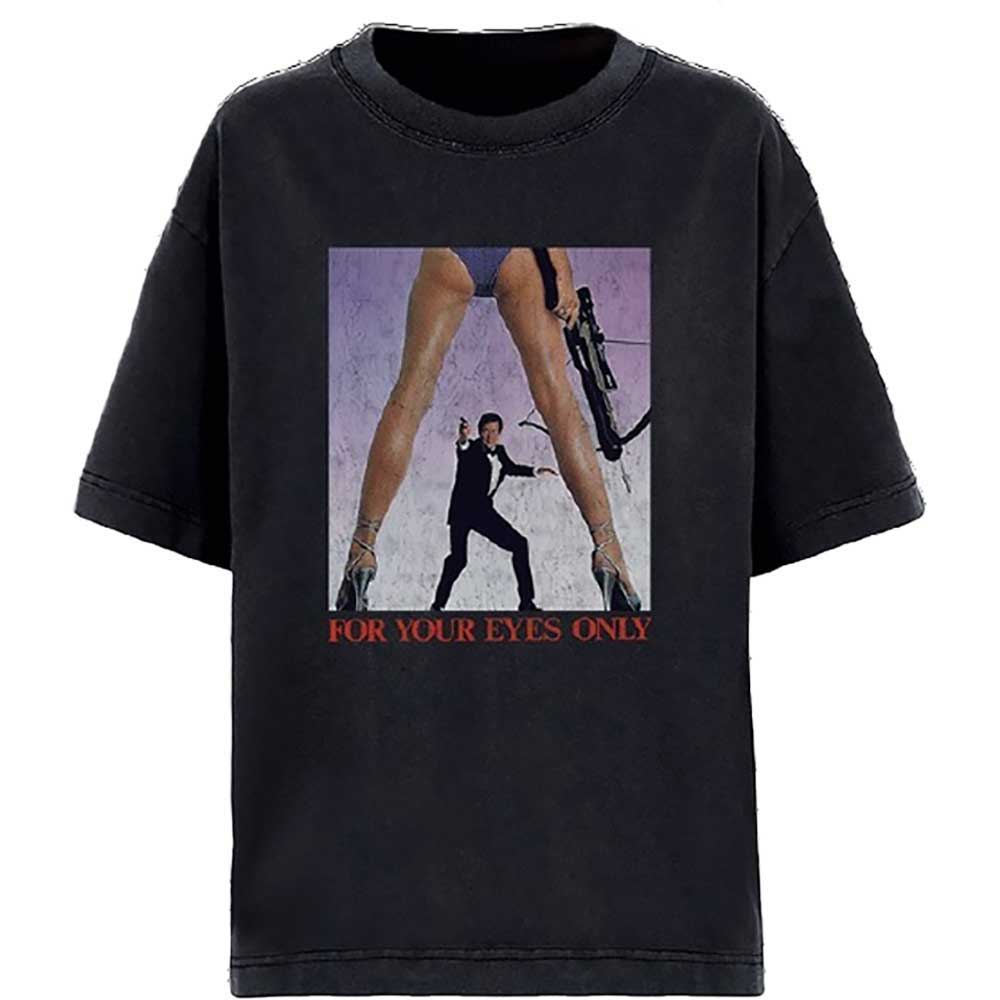 James Bond 007 Unisex T-Shirt For Your Eyes Only Black (XL)