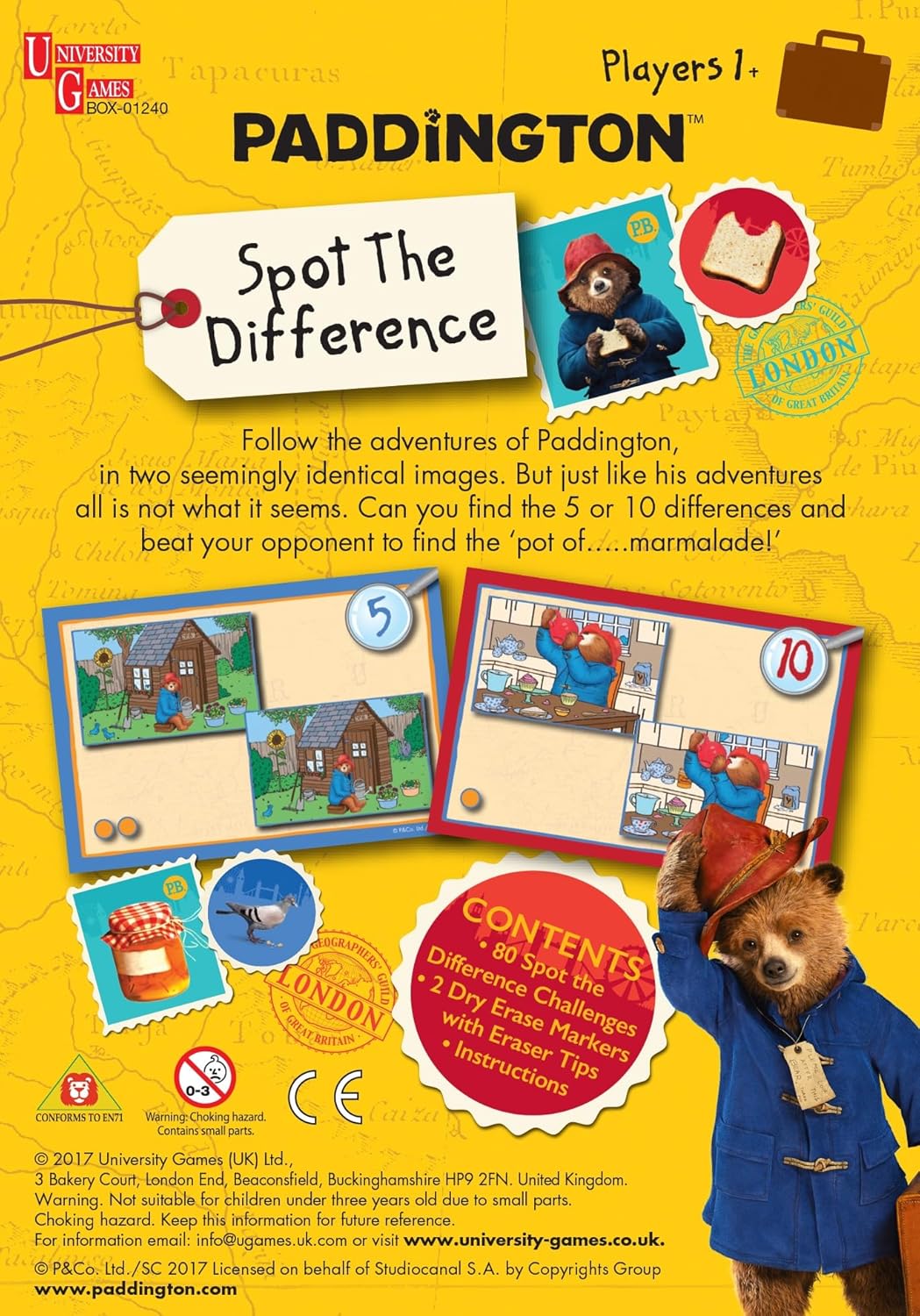 Paddington Bear Spot the Difference Game