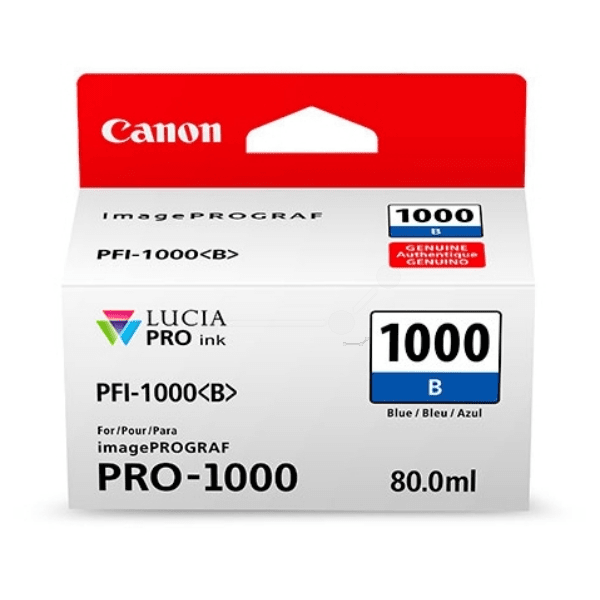 Canon PFI-1000B Blue Ink Cartridge 80ml for imagePROGRAF Pro 1000