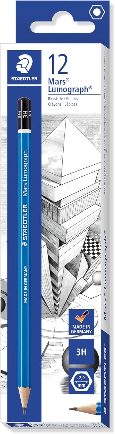 Staedtler Mars Lumograph Pencil 3H (12pk)