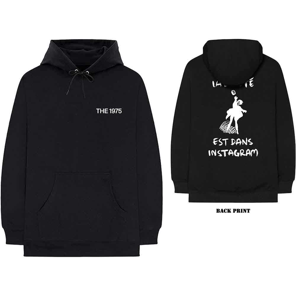 The 1975 Unisex Pullover Hoodie ABIIOR Est Dans Instagram (Back) Black (XXL)