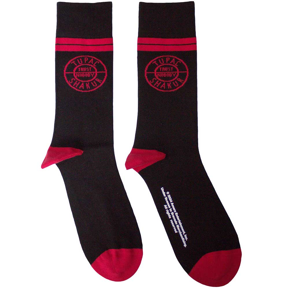 Tupac Unisex Ankle Socks Circle Logo Black