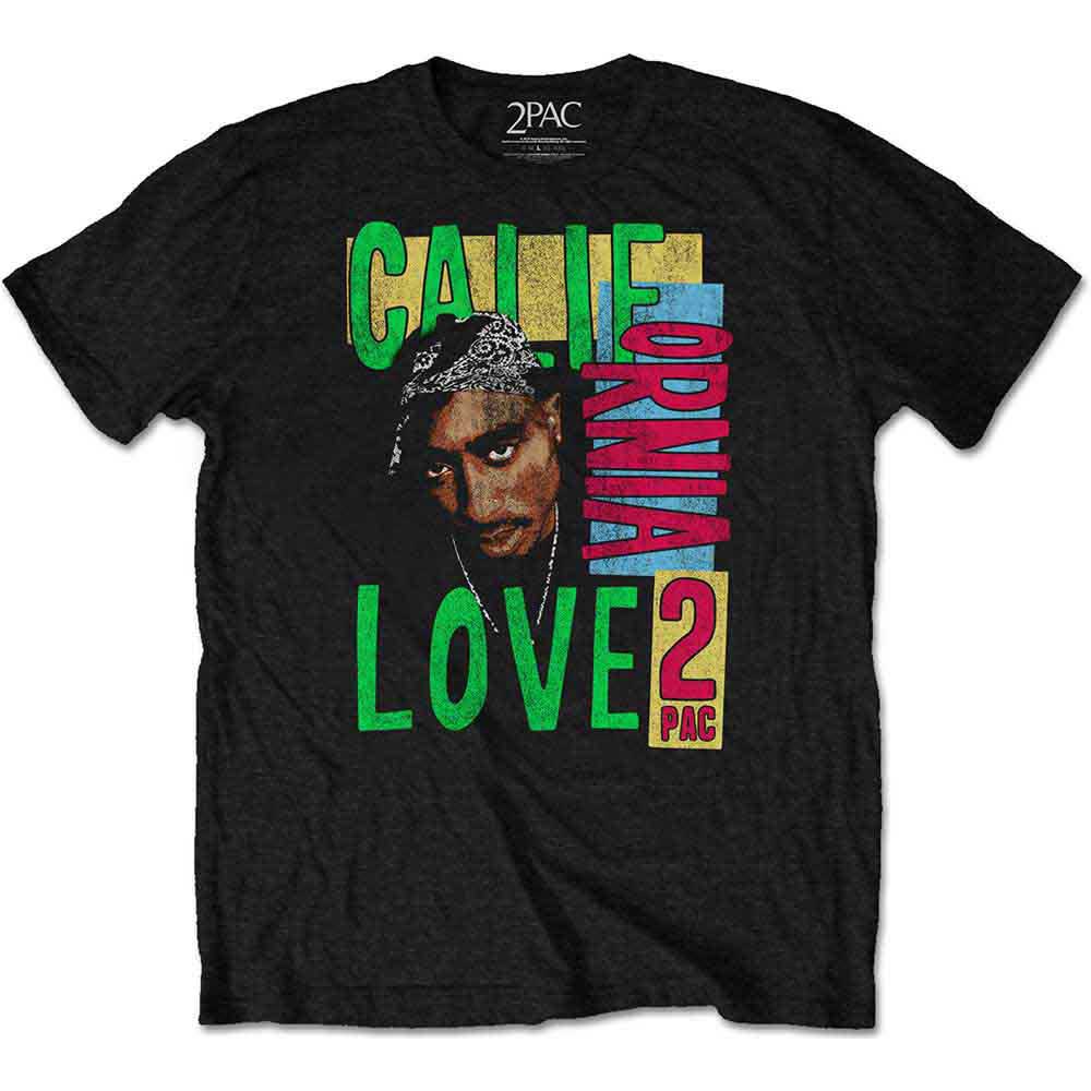 Tupac Men's T-Shirt California Love Black (S)