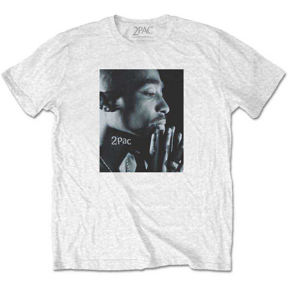 Tupac Men's T-Shirt Changes Side Photo White (M)