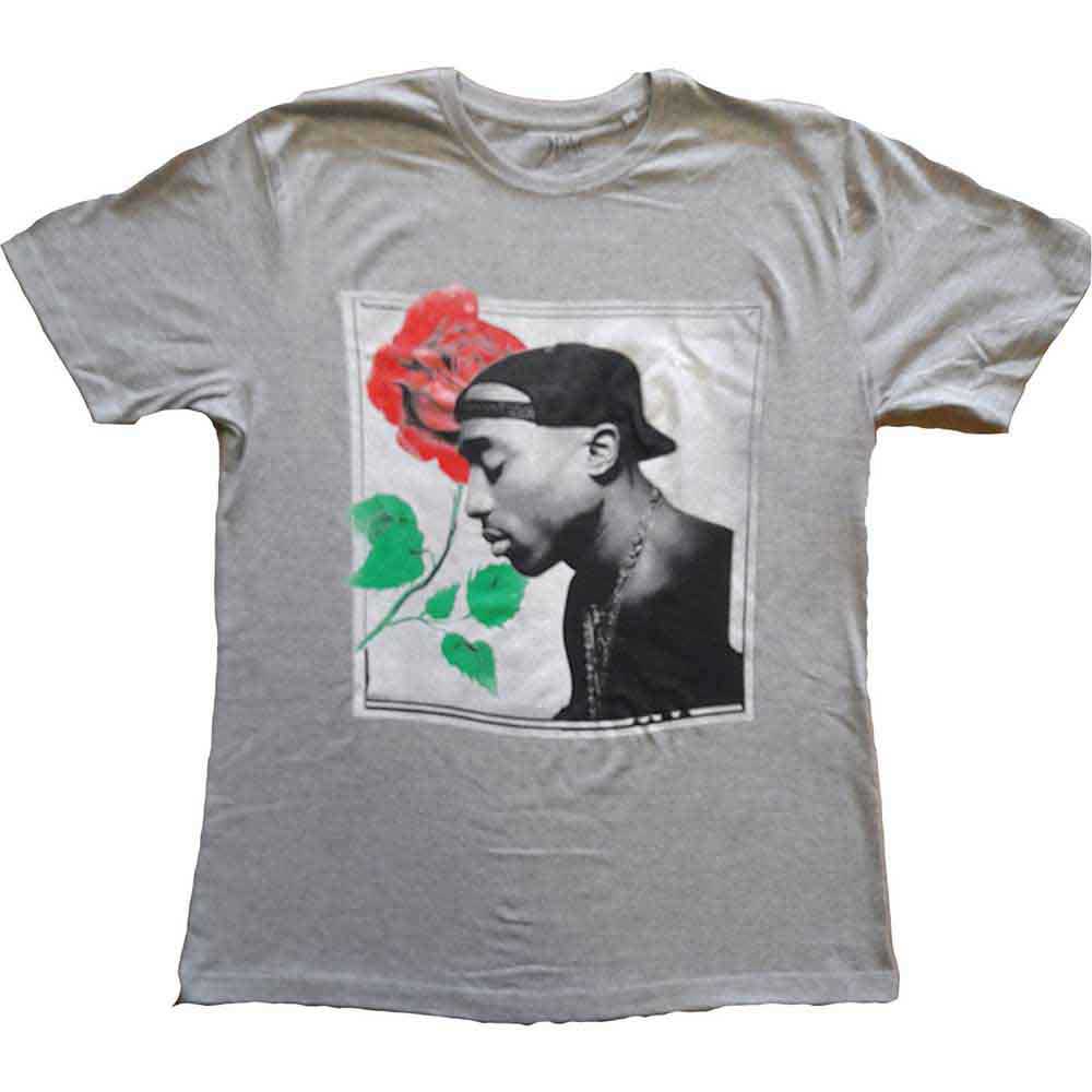 Tupac Unisex T-Shirt Rose Grey (S)