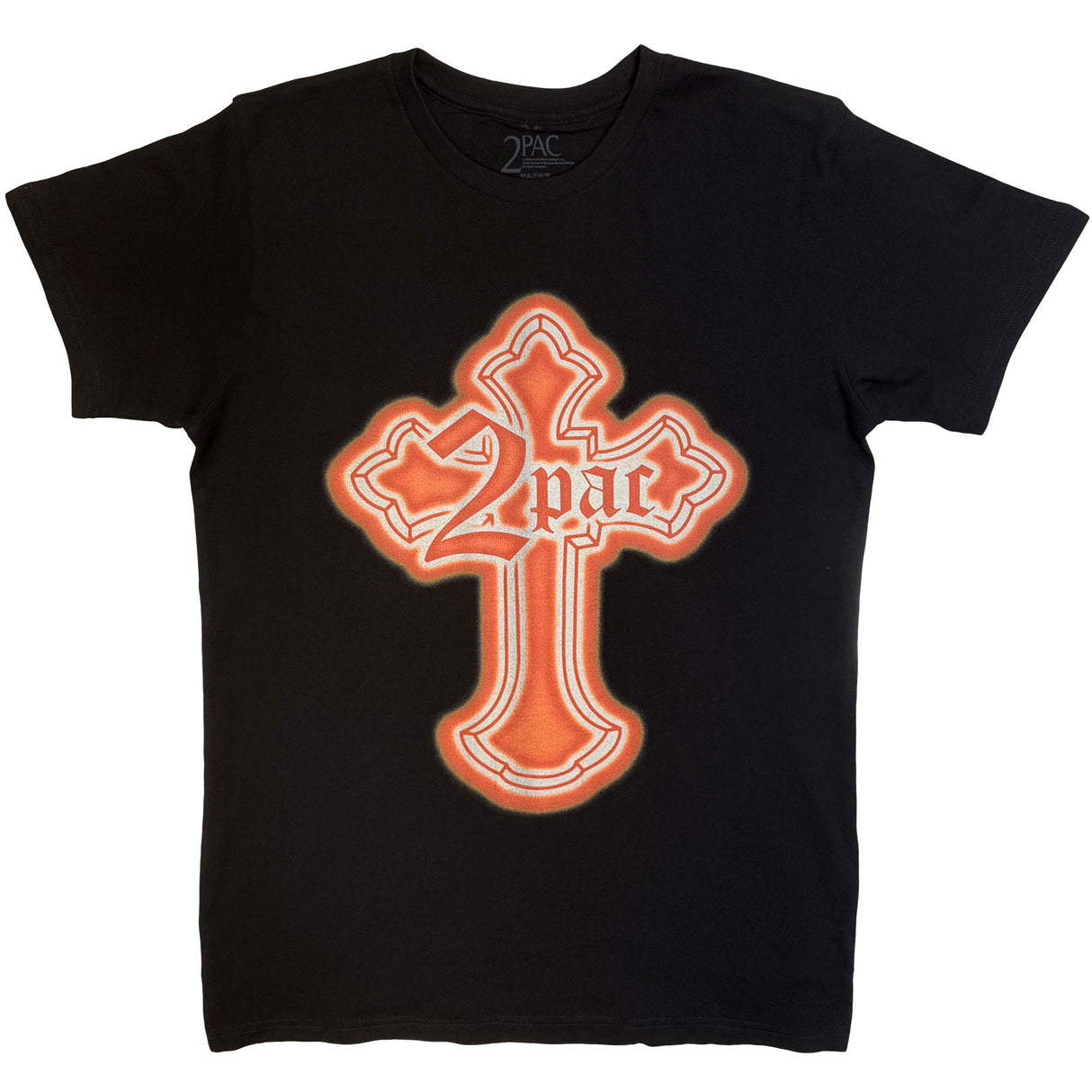 Tupac Unisex T-Shirt Halloween Cross Black (L)