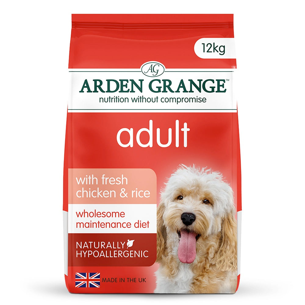 Arden Grange Adult Dry Dog Food With Fresh Chicken & Rice (12kg Bag)
