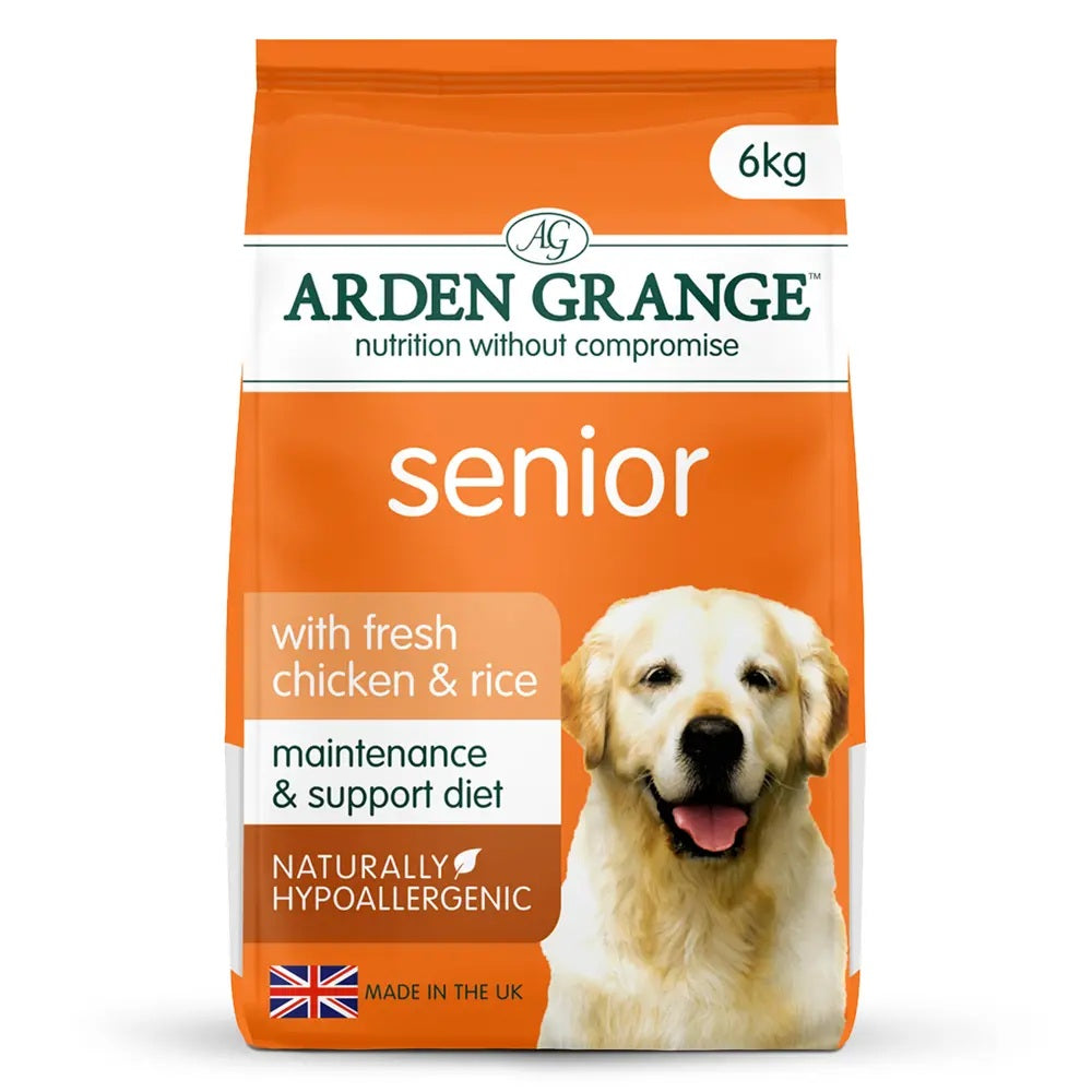 Arden Grange Senior Dry Dog Food With Fresh Chicken & Rice (6kg Bag)