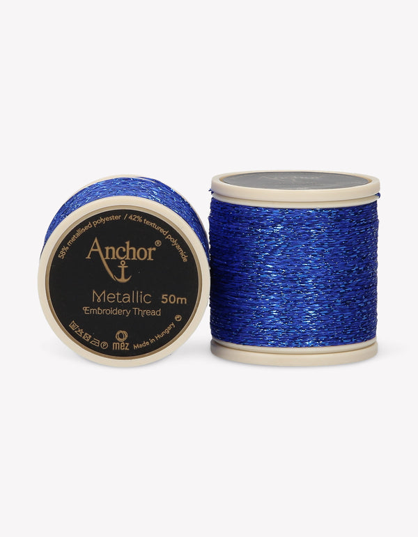 Anchor Metallic Embroidery Thread 50m - Blue (0320)