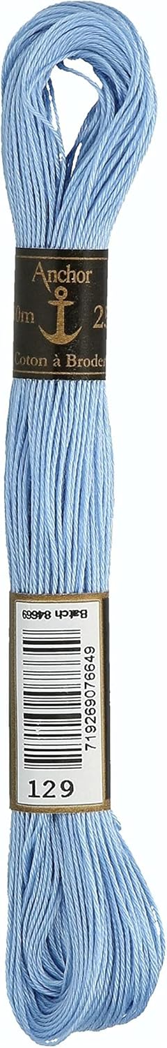 Anchor Coton à Broder 25 Embroidery Thread 30m Skein Light Blue (0129)