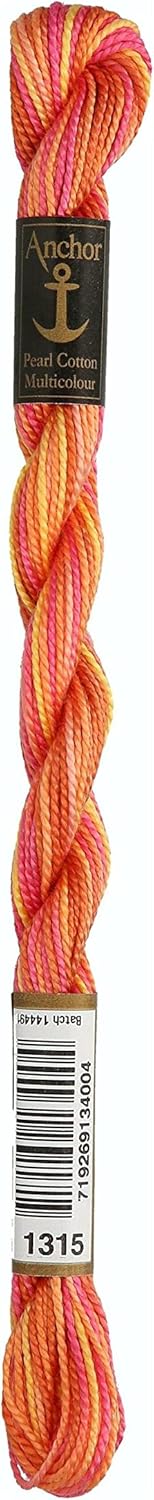 Anchor Pearl Cotton 5 Embroidery Thread 5g Skein - Multicoloured (1315)