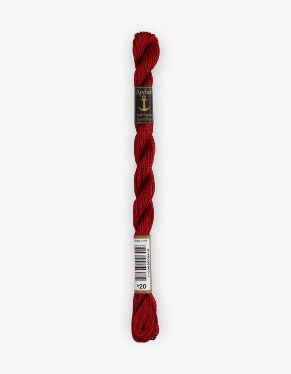 Anchor Pearl Cotton 5 Embroidery Thread 5g - Red (0020)