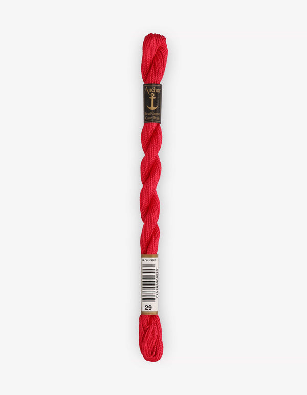 Anchor Pearl Cotton 5 Embroidery Thread 5g - Red (0029)