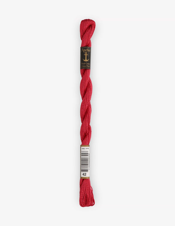 Anchor Pearl Cotton 5 Embroidery Thread 5g - Red (0042)