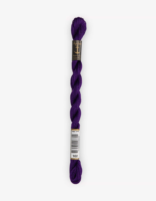 Anchor Pearl Cotton 5 Embroidery Thread 5g - Purple (0102)