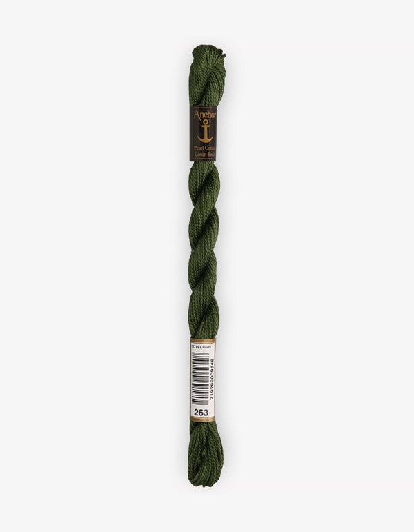 Anchor Pearl Cotton 5 Embroidery Thread 5g - Green (0263)