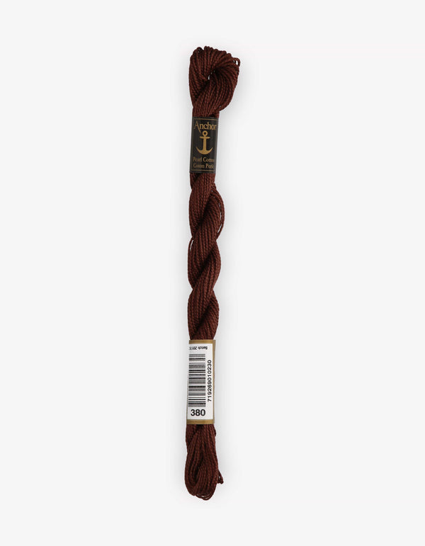 Anchor Pearl Cotton 5 Embroidery Thread 5g - Brown (0380)