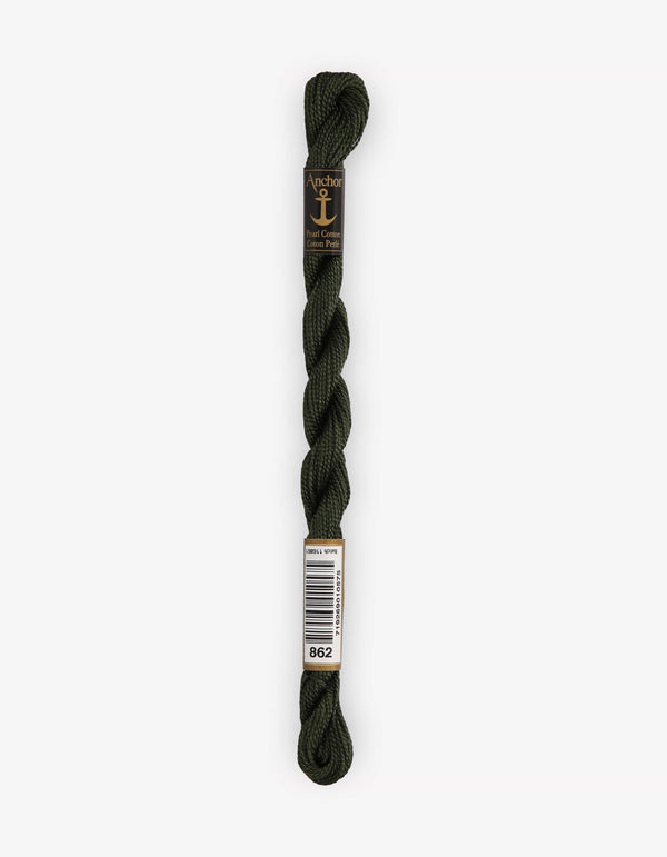 Anchor Pearl Cotton 5 Embroidery Thread 5g - Green (0862)