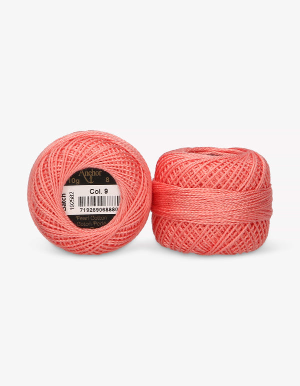 Anchor Pearl Cotton 8 Embroidery Thread 10g Ball - Pink (0009)