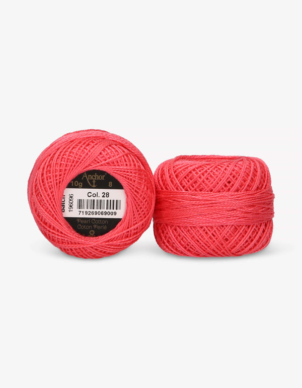 Anchor Pearl Cotton 8 Embroidery Thread 10g Ball - Pink (0028)
