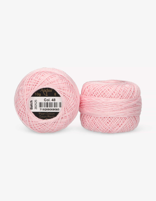 Anchor Pearl Cotton 8 Embroidery Thread 10g Ball - Pink (0048)