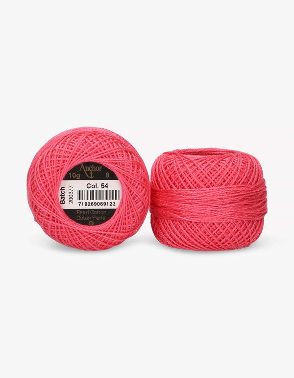 Anchor Pearl Cotton 8 Embroidery Thread 10g Ball - Pink (0054)