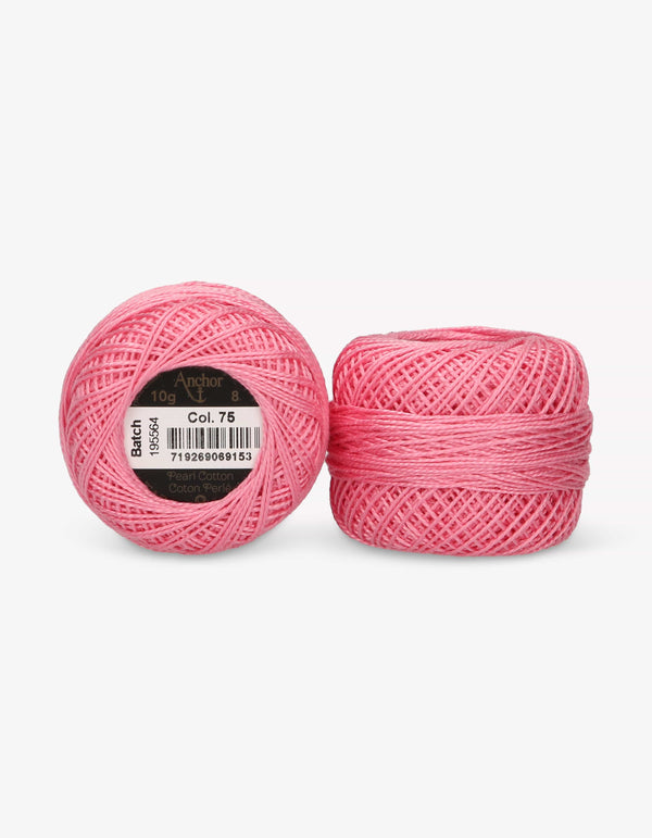 Anchor Pearl Cotton 8 Embroidery Thread 10g Ball - Pink (0075)