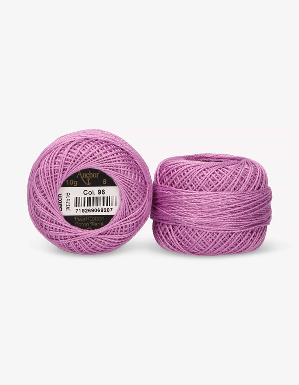 Anchor Pearl Cotton 8 Embroidery Thread 10g Ball - Purple (0096)
