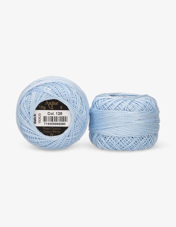 Anchor Pearl Cotton 8 Embroidery Thread 10g Ball - Blue (0128)