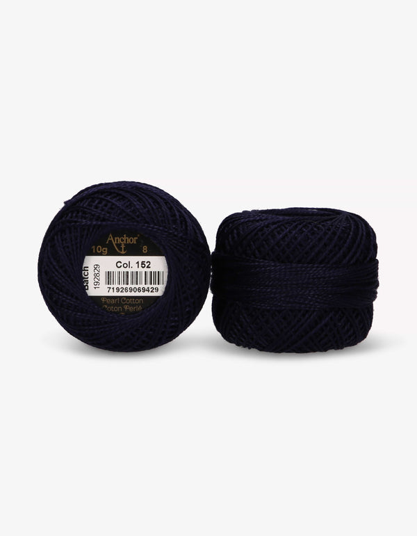 Anchor Pearl Cotton 8 Embroidery Thread 10g Ball - Blue (0152)