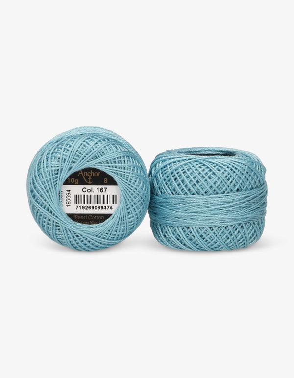 Anchor Pearl Cotton 8 Embroidery Thread 10g Ball - Blue (0167)