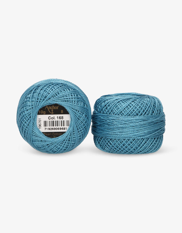 Anchor Pearl Cotton 8 Embroidery Thread 10g Ball - Blue (0168)