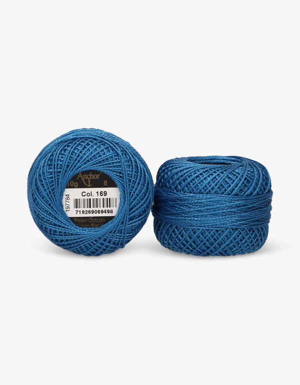 Anchor Pearl Cotton 8 Embroidery Thread 10g Ball - Blue (0169)