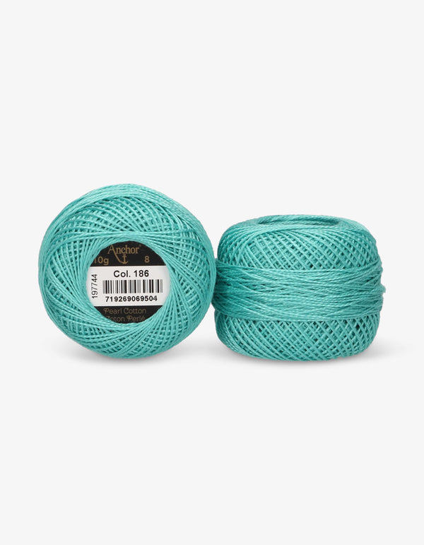 Anchor Pearl Cotton 8 Embroidery Thread 10g Ball - Blue (0186)