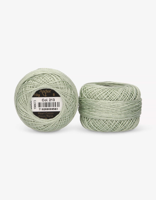 Anchor Pearl Cotton 8 Embroidery Thread 10g Ball - Green (0213)