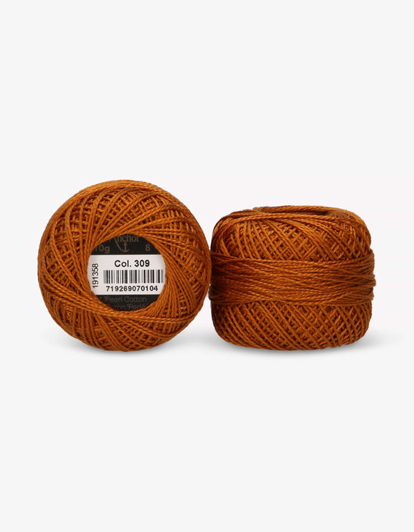 Anchor Pearl Cotton 8 Embroidery Thread 10g Ball - Orange (0309)