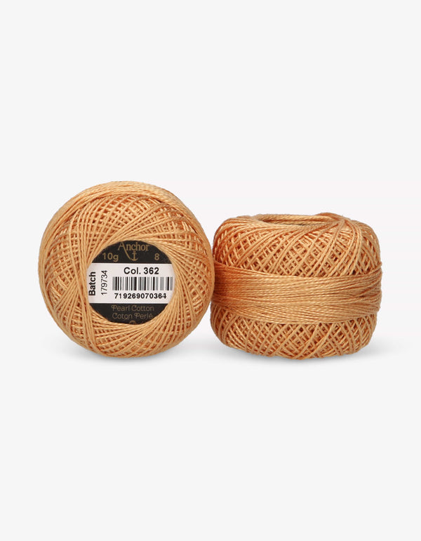 Anchor Pearl Cotton 8 Embroidery Thread 10g Ball - Orange (0362)