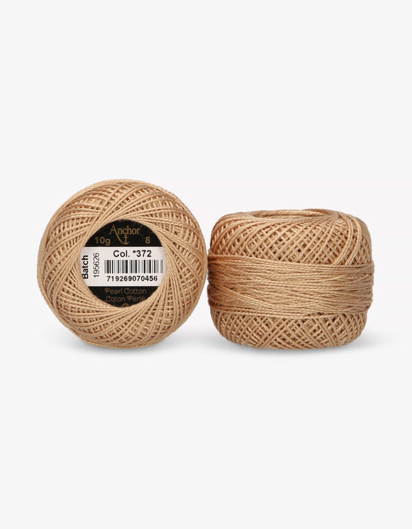 Anchor Pearl Cotton 8 Embroidery Thread 10g Ball - Brown (0375)