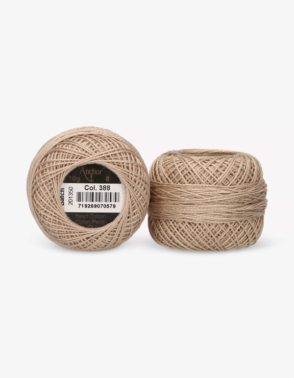 Anchor Pearl Cotton 8 Embroidery Thread 10g Ball - Brown (0388)