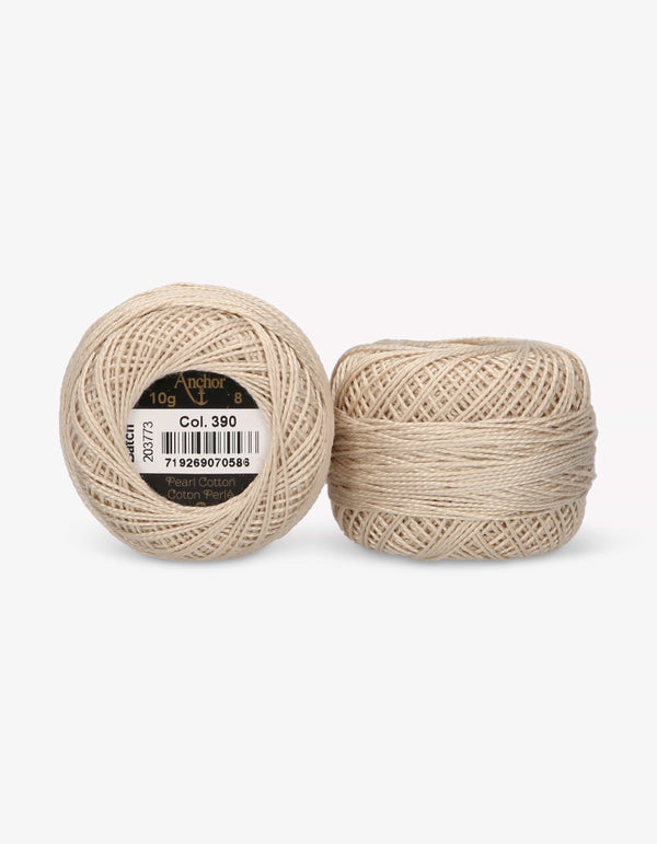 Anchor Pearl Cotton 8 Embroidery Thread 10g Ball - Brown (0390)