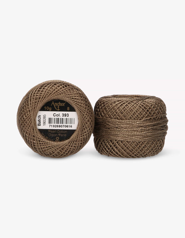Anchor Pearl Cotton 8 Embroidery Thread 10g Ball - Brown (0393)