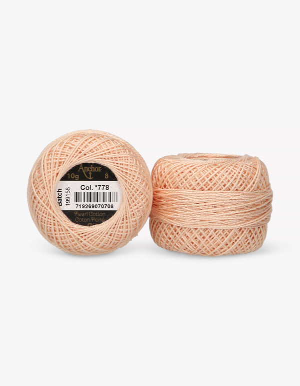 Anchor Pearl Cotton 8 Embroidery Thread 10g Ball - Pink (0778)