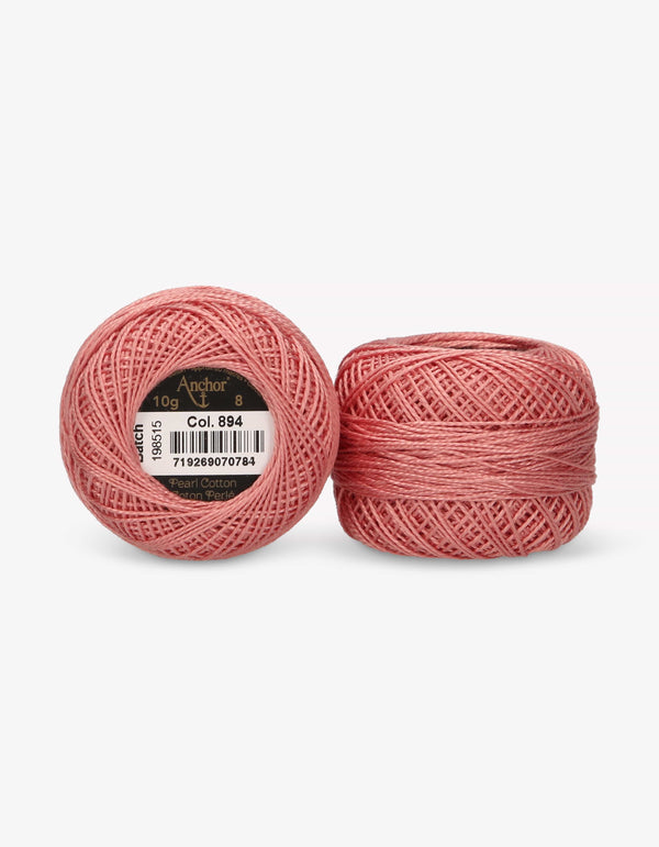 Anchor Pearl Cotton 8 Embroidery Thread 10g Ball - Pink (0894)