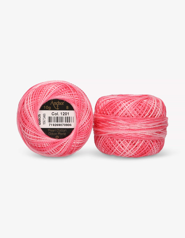 Anchor Pearl Cotton 8 Embroidery Thread 10g Ball - Pink (1201)