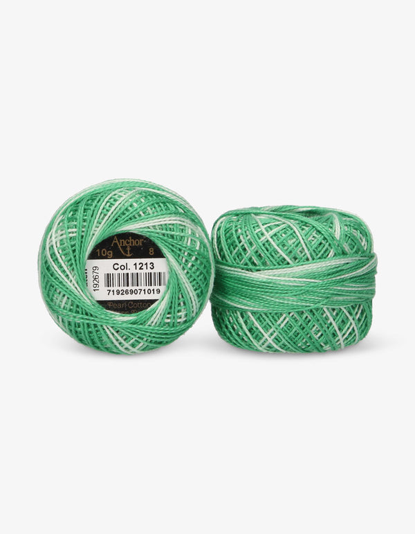 Anchor Pearl Cotton 8 Embroidery Thread 10g Ball - Green (1213)