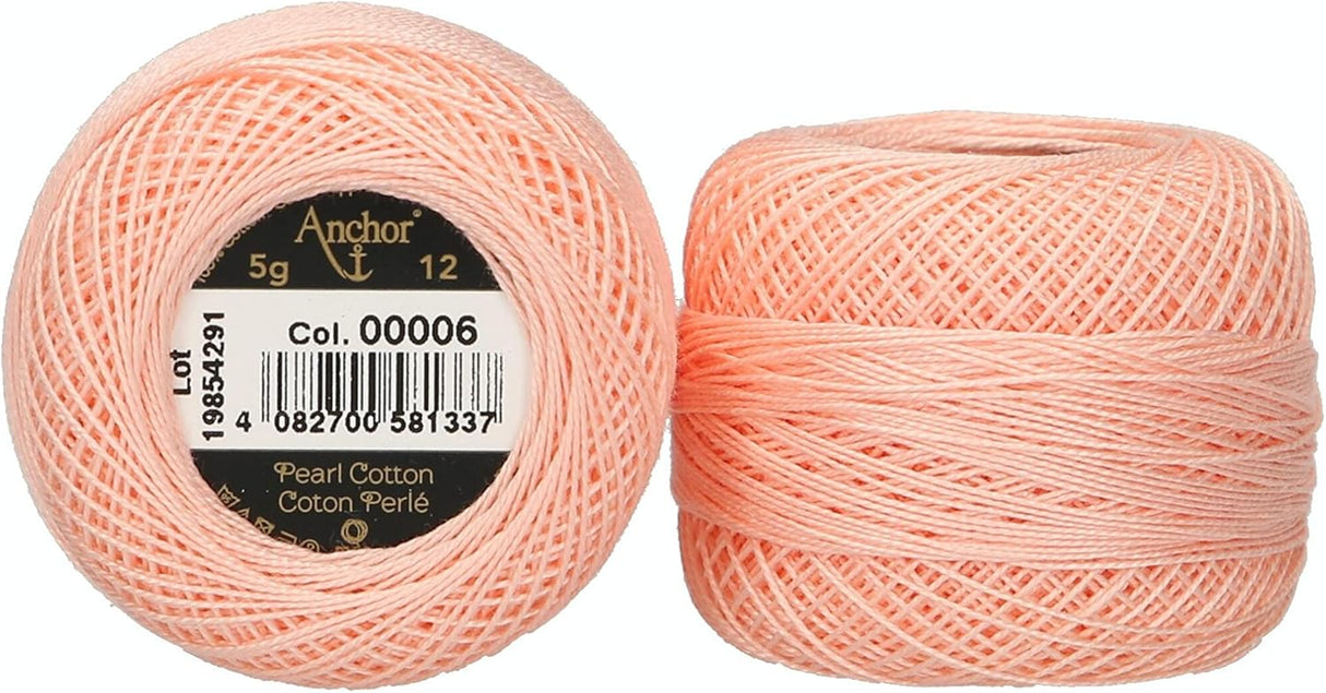 Anchor Pearl Cotton 12 Embroidery Thread 5g Ball - Pink (0006)