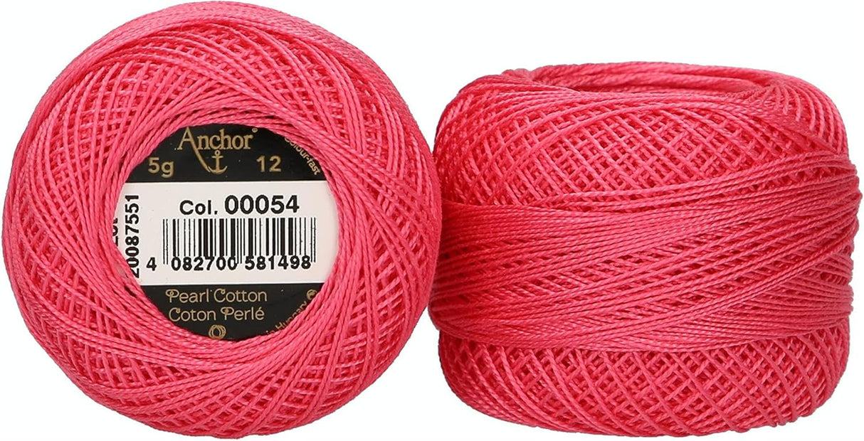 Anchor Pearl Cotton 12 Embroidery Thread 5g Ball - Pink (0054)