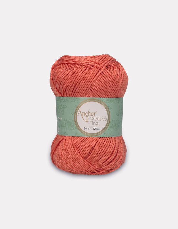 Anchor Creativa Fino Cotton Crochet/Knitting Yarn 4ply 50g Ball - Rose Pink (0427)