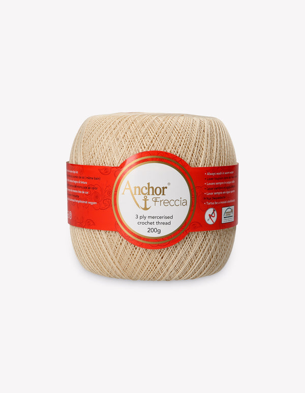Anchor Freccia 20 Crochet Yarn 3ply 200g Ball - Beige (0387)